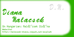 diana malacsek business card